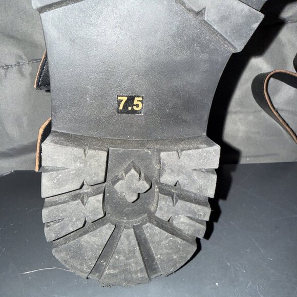 Steve Madden Rogue Black Ankle Bootie Women's 7.5 Platform Biker Buckle Up - Picture 16 of 16